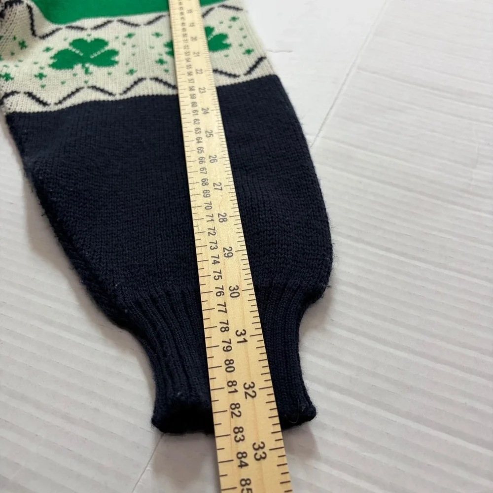 Blarney Castle Knitwear Shamrock Sweater Green Navy White Mens XXL Ireland